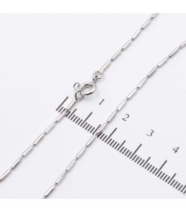 Цепочка родий Плетение "Палочки" 0,1/44 см (Медицинское золото)