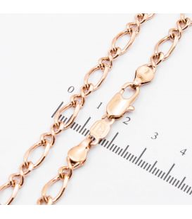 Цепочка позолота Плетение "Картье" 0,6/60 см (Медицинское золото)