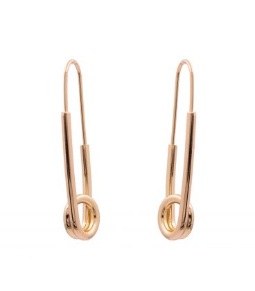 Сережки "Булавочка" лимонна позолота (Медичне золото)