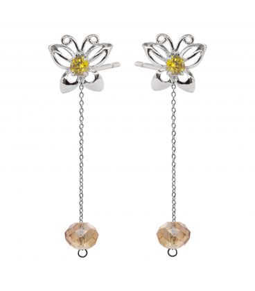 Серьги гвоздики "Воспоминание" родий