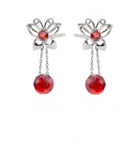 Серьги гвоздики "Воспоминание" родий