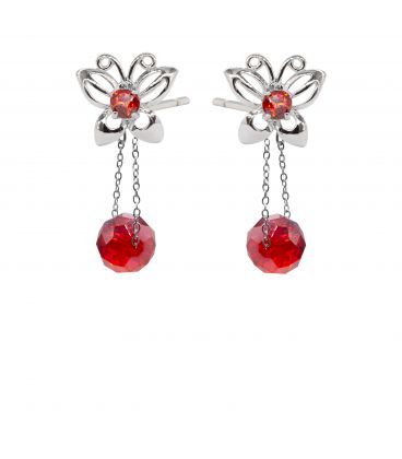 Серьги гвоздики "Воспоминание" родий