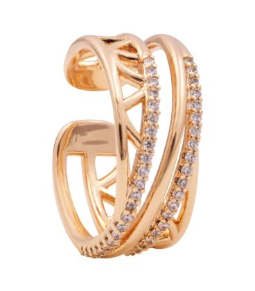 Кольцо "Утончённость" лимонная позолота