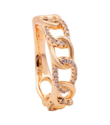 Кольцо "Тайна" лимонная позолота