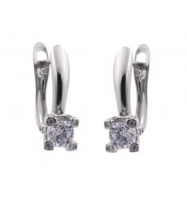 Серьги классические "Блеск" родий