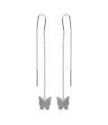 Серьги-протяжки "Трепет бабочки" родий
