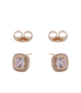 Сережки-гвоздики "Каприз" лимонна позолота