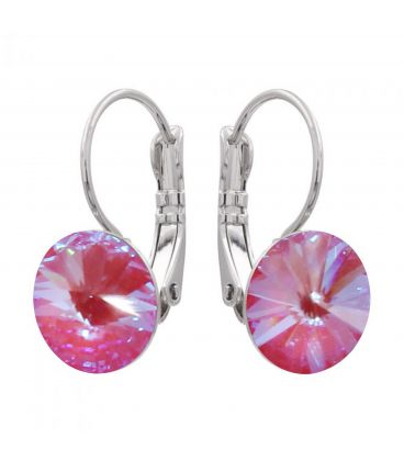 Сережки з кристалами Swarovski родіум