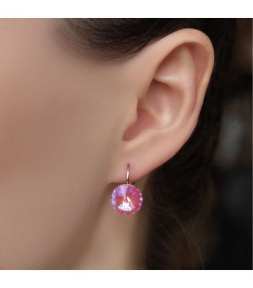 Сережки з кристалами Swarovski родіум
