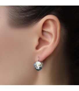 Сережки з кристалами Swarovski родіум