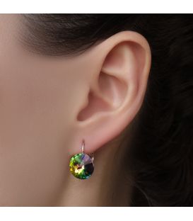 Сережки з кристалами Swarovski родіум