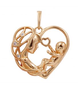 Подвеска "Чистая любовь" лимонная позолота