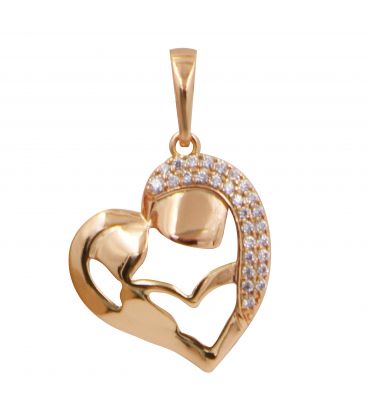 Подвеска "Мамина любовь" лимонная позолота