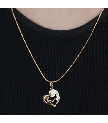 Подвеска "Мамина любовь" лимонная позолота