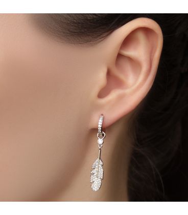 Сережки-трансформери "Невагомість" родій