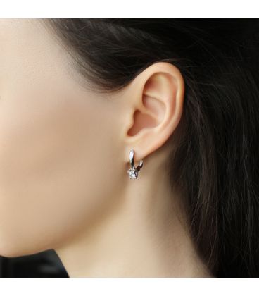 Серьги классические "Блеск" родий