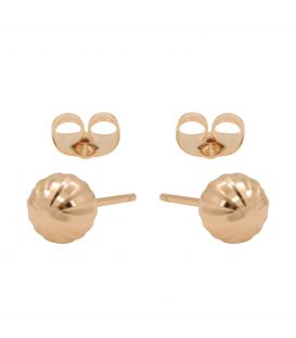 Серьги-гвоздики "Блеск" лимонная позолота