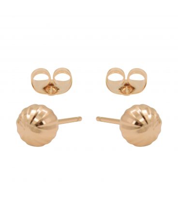 Серьги-гвоздики "Блеск" лимонная позолота