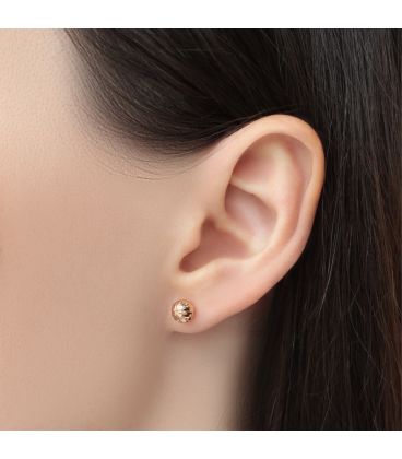 Серьги-гвоздики "Блеск" лимонная позолота