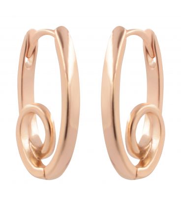 Серьги классические "Завитки" лимонная позолота