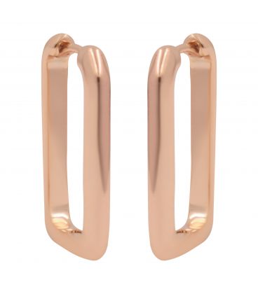 Серьги классические "Прямоугольники" лимонная позолота