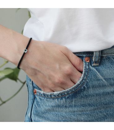 Браслет замшевий "Каприз" родій