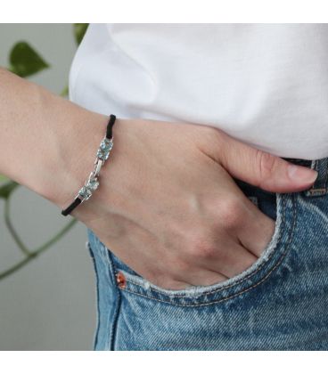 Браслет замшевий "Каприз" родій