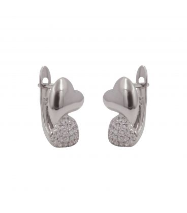 Серьги классические "Фелиция" родий