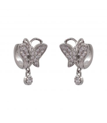 Сережки класичні "Кіото" родій