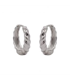 Серёжки родий «Волны»