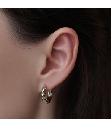 Серёжки родий «Волны»