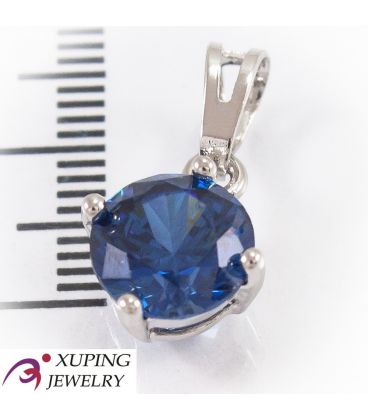 Підвіска "Круглий камінь 0,9 см" родій