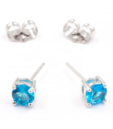 Сережки-гвоздики "Камінчик 0,4 см" родій