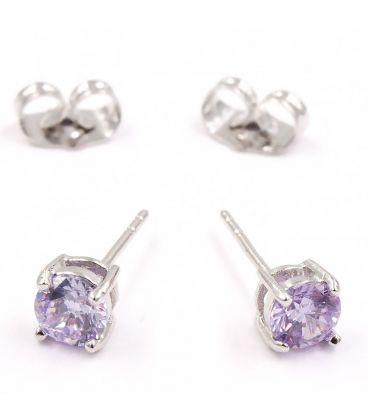 Сережки-гвоздики "Камінчик 0,4 см" родій