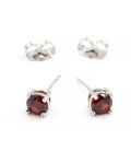 Сережки-гвоздики "Камінчик 0,4 см" родій