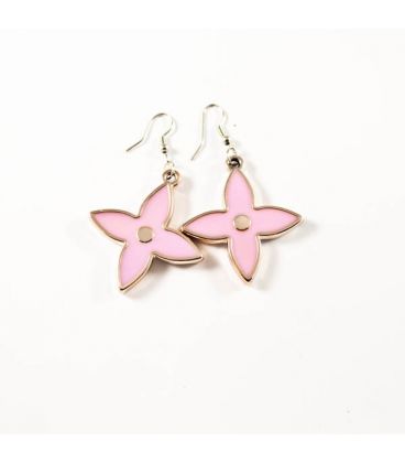 Сережки "Зірка" емальований пластик