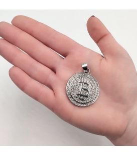Підвіска "Bitcoin Біткоїн" сталь