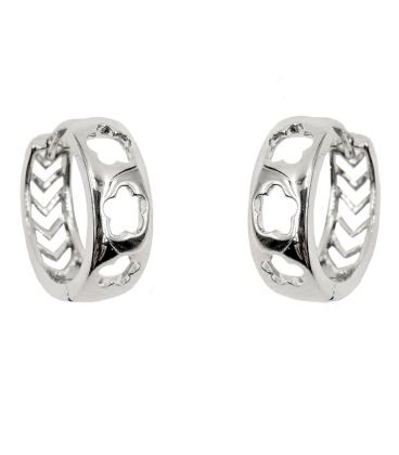 Сережки класичні "Ромашки" родіум