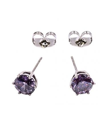 Сережки-гвоздики "Камінчик 0,6 см" родій