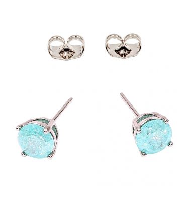 Сережки-гвоздики "Камінчик 0,6 см" родій