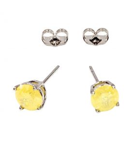 Серьги-гвоздики родиум "Камень 0,6 "