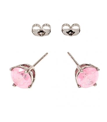 Серьги-гвоздики родиум "Камень 0,6 "