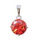 Підвіска "Круглий камінь 0,9 см" родій