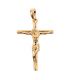 Подвеска позолота "Плоский прямоуг.крестик с распятием" (3см)