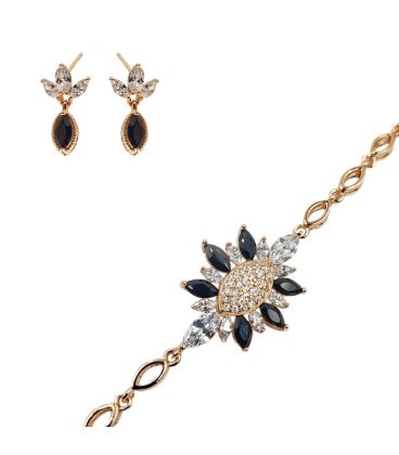 Подарунковий комплект у коробочці Xuping "Тріумф" лимонна позолота (224933.3)