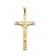 Підвіска Хрестик з розп'яттям лимонна позолота