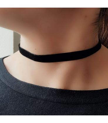 Чокер оксамитовий класичний 1 см