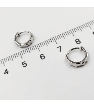 Сережки класичні "Колечка" родій (1 см)