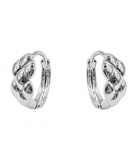 Сережки класичні "Плетінки" родій