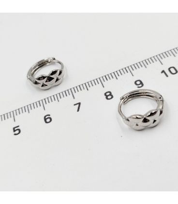 Серьги классические "Плетенки" родий